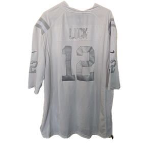 Nike Andrew Luck #12 Indianapolis Colts Jersey Silver Stitched Lettering 2XL